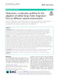 Tuberomics: A molecular profiling for the adaption of edible fungi (Tuber magnatum Pico) to different natural environments