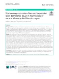 Homoeolog expression bias and expression level dominance (ELD) in four tissues of natural allotetraploid Brassica napus