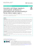 Association and linkage mapping to unravel genetic architecture of phenological traits and lateral bearing in Persian walnut (Juglans regia L.)