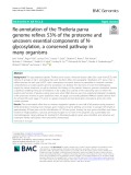 Re-annotation of the Theileria parva genome refines 53% of the proteome and uncovers essential components of Nglycosylation, a conserved pathway in many organisms