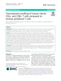 Transcriptome profiling of human thymic CD4+ and CD8+ T cells compared to primary peripheral T cells