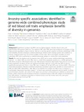 Ancestry-specific associations identified in genome-wide combined-phenotype study of red blood cell traits emphasize benefits of diversity in genomics