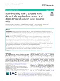 Biased visibility in Hi-C datasets marks dynamically regulated condensed and decondensed chromatin states genomewide
