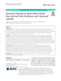 Genomic diversity in pearl millet inbred lines derived from landraces and improved varieties