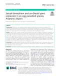 Sexual dimorphism and sex-biased gene expression in an egg parasitoid species, Anastatus disparis
