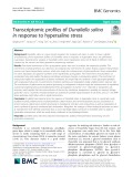 Transcriptomic profiles of Dunaliella salina in response to hypersaline stress