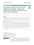 Transcriptomic analysis of sea cucumber (Holothuria leucospilota) coelomocytes revealed the echinoderm cytokine response during immune challenge
