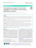 Transcriptomics supports local sensory regulation in the antenna of the kissingbug Rhodnius prolixus