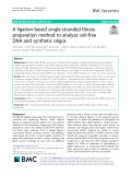 A ligation-based single-stranded library preparation method to analyze cell-free DNA and synthetic oligos