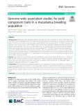 Genome-wide association studies for yield component traits in a macadamia breeding population