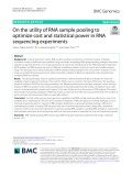 On the utility of RNA sample pooling to optimize cost and statistical power in RNA sequencing experiments