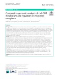 Comparative genomics analysis of c-di-GMP metabolism and regulation in Microcystis aeruginosa
