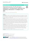 Improved recovery of cell-cycle gene expression in Saccharomyces cerevisiae from regulatory interactions in multiple omics data
