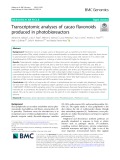 Transcriptomic analyses of cacao flavonoids produced in photobioreactors