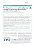 The stringent response regulator (p) ppGpp mediates virulence gene expression and survival in Erwinia amylovora