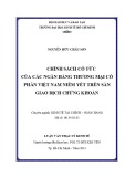 Luận văn Thạc sĩ Kinh tế: Chính sách cổ tức tại các ngân hàng thương mại cổ phần Việt Nam niêm yết trên sàn giao dịch chứng khoán