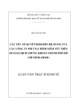 Luận văn Thạc sĩ Kinh tế: Các yếu tố quyết định đến hệ số P/E của các Công ty phi tài chính niêm yết trên Sở giao dịch chứng khoán TP. HCM HOSE