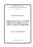 Luận văn Thạc sĩ Kinh tế: Chính sách cổ tức và sự biến động giá cổ phiếu của các công ty niêm yết trên HOSE