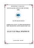 Luận văn Thạc sĩ Kinh tế: Chính sách cổ tức và tính thanh khoản trên thị trường chứng khoán Việt Nam