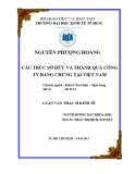 Luận văn Thạc sĩ Kinh tế: Cấu trúc sở hữu và thành quả công ty bằng chứng tại Việt Nam