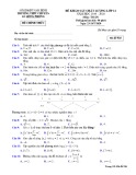 Đề thi khảo sát chất lượng đầu năm môn Toán lớp 12 năm học 2019-2020 có đáp án – Trường THPT chuyên Lê Hồng Phong