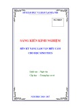 Sáng kiến kinh nghiệm THCS: Rèn kỹ năng làm văn biểu cảm cho học sinh THCS