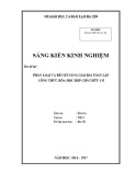 Sáng kiến kinh nghiệm THCS: Phân loại và rèn kĩ năng giải bài toán lập công thức hóa học hợp chất hữu cơ