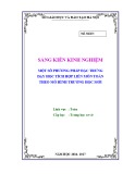 Sáng kiến kinh nghiệm THCS: Một số phương pháp đặc trưng dạy học tích hợp liên môn toán theo mô hình trường học mới