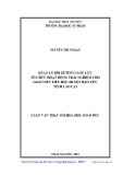 Luận văn Thạc sĩ Khoa học giáo dục: Quản lý bồi dưỡng năng lực tổ chức hoạt động trải nghiệm cho giáo viên Tiểu học huyện Bảo Yên, tỉnh Lào Cai