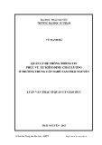 Luận văn Thạc sĩ Quản lý giáo dục: Quản lý hệ thống thông tin phục vụ Tự kiểm định chất lượng ở trường Trung cấp nghề Nam Thái Nguyên