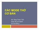 Bài giảng Các mode thở cơ bản