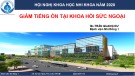 Bài giảng Giảm tiếng ồn tại khoa hồi sức ngoại