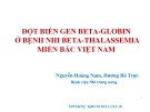 Bài giảng Đột biến gen Beta-globin ở bệnh nhi Beta-thalassemia miền bắc Việt Nam