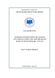 Luận văn Thạc sĩ Kinh tế: Sự tham gia người dân trong việc xây dựng công trình giao thông nông thôn trên địa bàn huyện Tân Thành, tỉnh Bà Rịa - Vũng Tàu