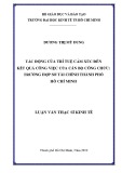 Luận văn Thạc sĩ Kinh tế: Tác động của trí tuệ cảm xúc đến kết quả công việc của cán bộ công chức: Trường hợp Sở Tài chính thành phố Hồ Chí Minh