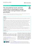 The transcriptional events and their relationship to physiological changes during poplar seed germination and post-germination