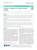 ProTstab – predictor for cellular protein stability