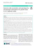 Genome-wide association and genotype by environment interactions for growth traits in U.S. Gelbvieh cattle