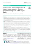 Comparison of chloroplast genomes of Gynura species: Sequence variation, genome rearrangement and divergence studies