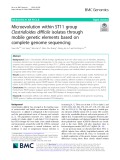 Microevolution within ST11 group Clostridioides difficile isolates through mobile genetic elements based on complete genome sequencing