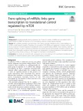 Trans-splicing of mRNAs links gene transcription to translational control regulated by mTOR