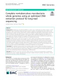 Complete nontuberculous mycobacteria whole genomes using an optimized DNA extraction protocol for long-read sequencing