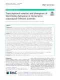 Transcriptional variation and divergence of host-finding behaviour in Steinernema carpocapsae infective juveniles