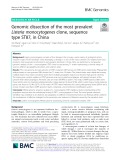 Genomic dissection of the most prevalent Listeria monocytogenes clone, sequence type ST87, in China