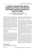 A robust regression model based on optimal feature set for simple decision making in indoor farms