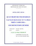 Luận văn Thạc sĩ Kinh tế: Quản trị rủi ro thanh khoản tại Ngân hàng Đầu tư và Phát triển Campuchia – Chi nhánh Tp. Hồ Chí Minh