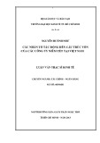 Luận văn Thạc sĩ Kinh tế: Các nhân tố tác động đến cấu trúc vốn của các công ty niêm yết tại Việt Nam