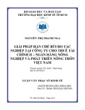 Luận văn Thạc sĩ Kinh tế: Giải pháp hạn chế rủi ro tác nghiệp tại Công ty Cho thuê Tài chính II - Ngân hàng Nông nghiệp và Phát triển Nông thôn Việt Nam