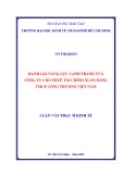 Luận văn Thạc sĩ Kinh tế: Đánh giá năng lực cạnh tranh của Công ty Cho thuê tài chính Ngân hàng TMCP Công thương Việt Nam