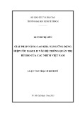 Luận văn Thạc sĩ Kinh tế: Giải pháp nâng cao khả năng ứng dụng hiệp ước quốc tế Basel II vào hệ thống quản trị rủi ro của các NHTM Việt Nam